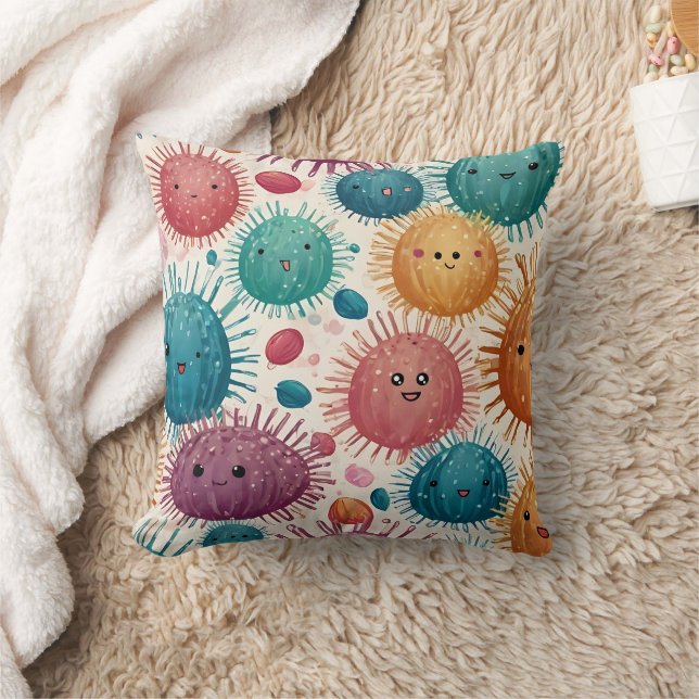 Urchin Watercolor Print Cushion (Blanket)