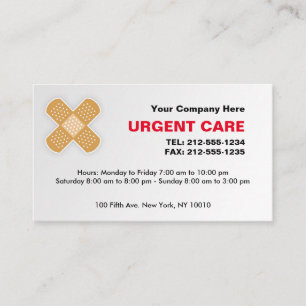 Urgent Care CUSTOMIZABLE Business Card