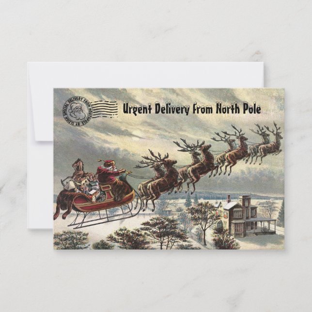 Urgent Delivery from Northpole Invitation (Front)