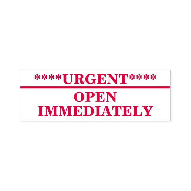 URGENT OPEN IMMEDIATELY Self Inking Stamp (Design)