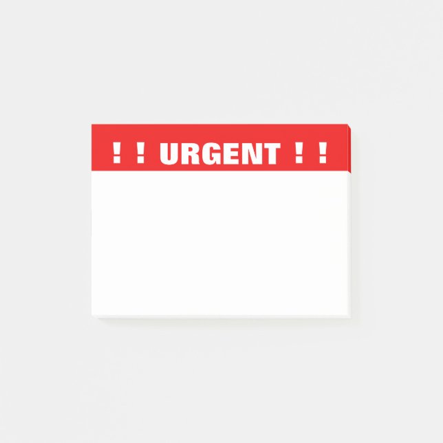 "Urgent" Priority Post-it Notes (Front)