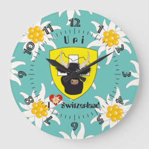Uri Schweiz Suisse Svizzera Svizra Uhr Large Clock