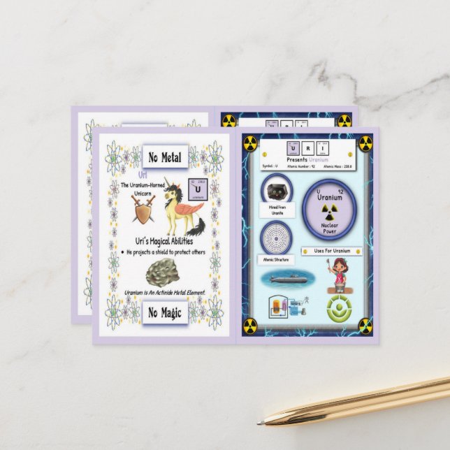 Uri - Uranium Horn Unicorn Game Card (Front/Back In Situ)