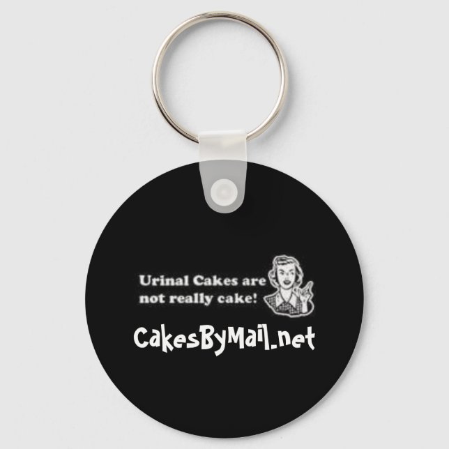 Urinal cakes keychain, CakesByMail.net Key Ring (Front)