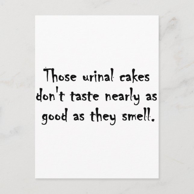 Urinal cakes postcard (Front)