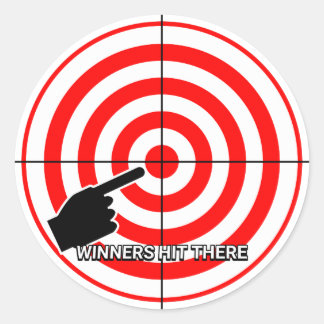 Urinal Target Practice Classic Round Sticker