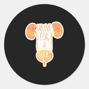 Urine for a treat! Funny medical pun Classic Round Sticker