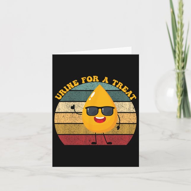 Urine For A Treat Urology Squad Funny Halloween Ur Card (Front)