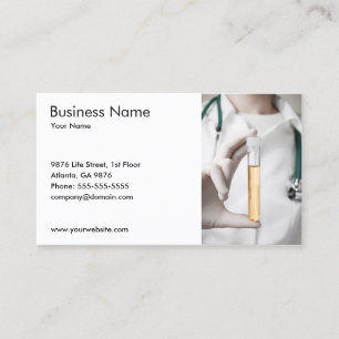 Urine Sample Business Card Template