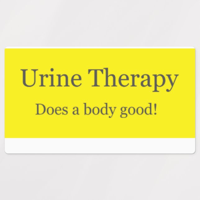 Urine Therapy: Does a body good! (Design 1)