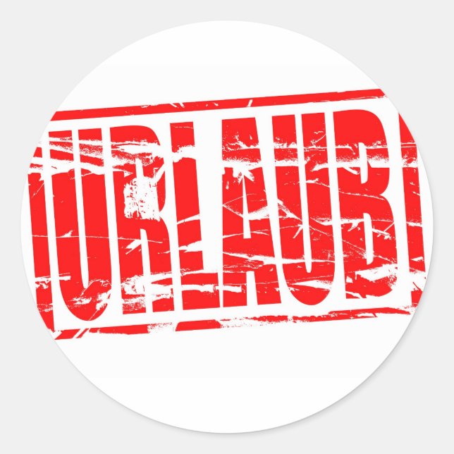 Urlaub Classic Round Sticker (Front)