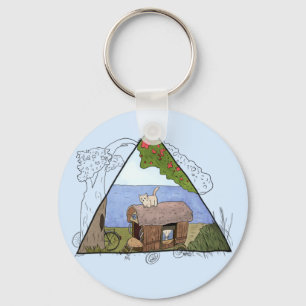 Urlaub mit Katze Key Ring