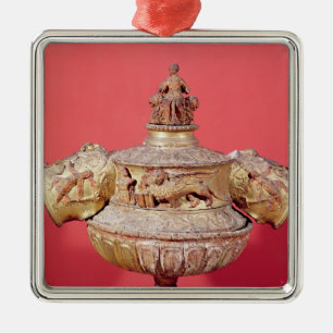 Urn used for dogal elections metal tree decoration