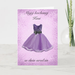 Urodziny - Personalised Polish birthday card 