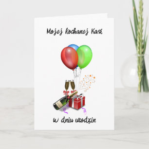 Urodziny - Personalised Polish birthday card