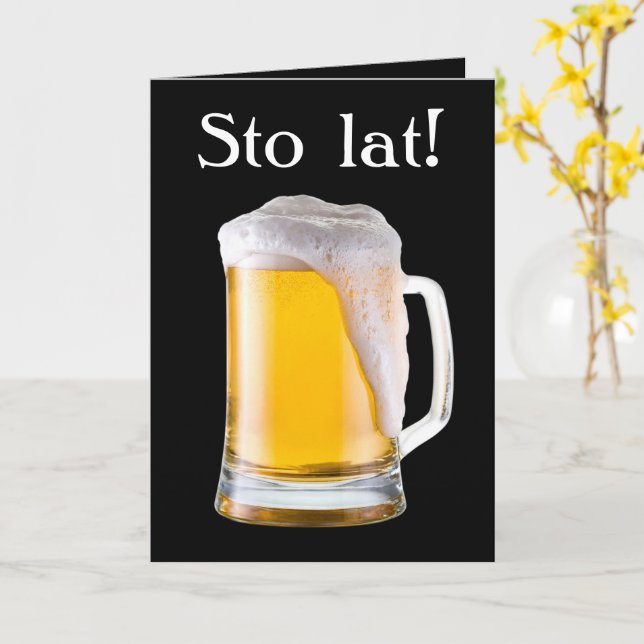 Urodziny - Polish birthday card for him (Yellow Flower)