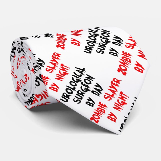 Urological Surgeon Zombie Joke Tie (Rolled)