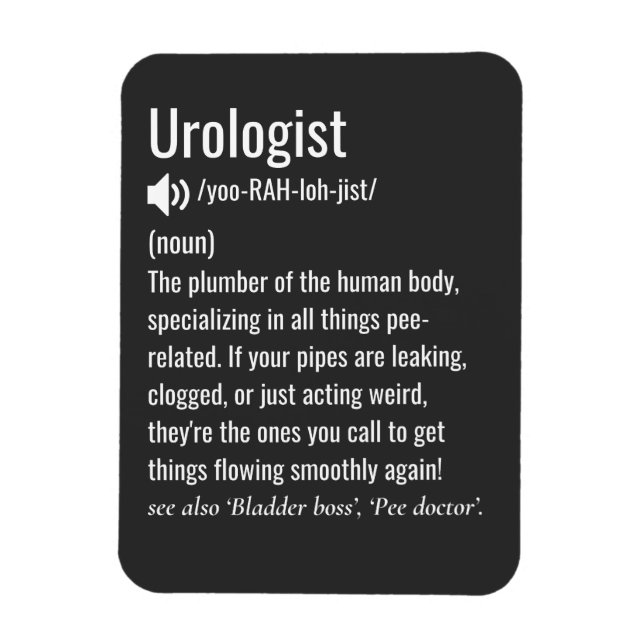 urologist definition funny urology magnet (Vertical)