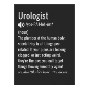 urologist definition funny urology poster