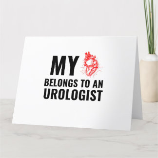 Urologist funny heart thank you card