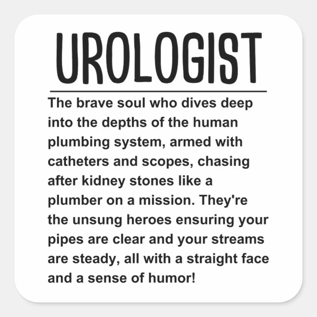 Urologist Square Sticker (Front)