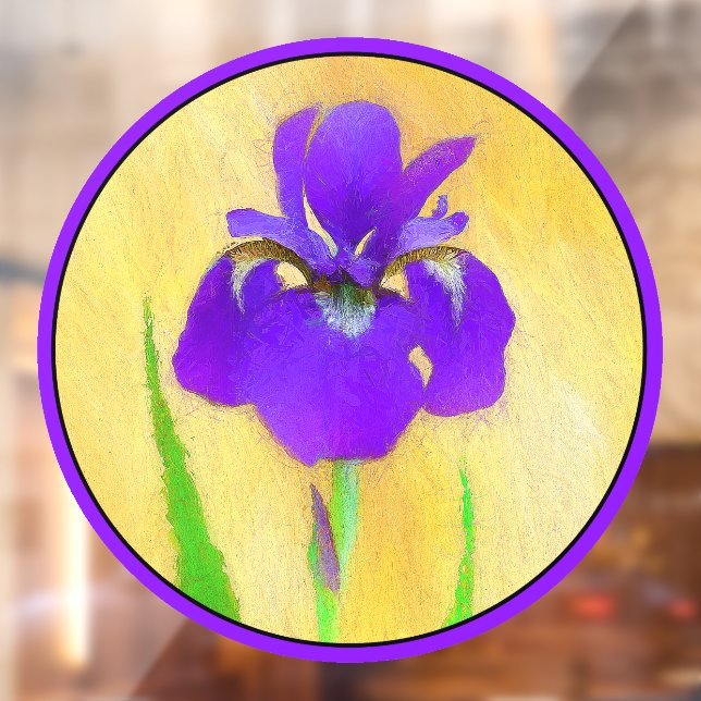 urple Bearded Iris Painting - Original Flower Art (Sheet 2)