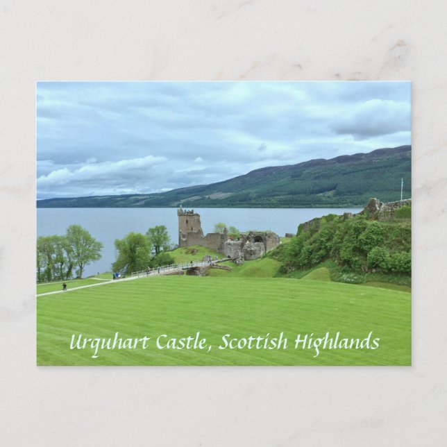 Urquhart Castle overlooking Loch Ness in Highlands Postcard (Front)