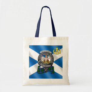 Urquhart Clan Badge & Tartan Tote Bag