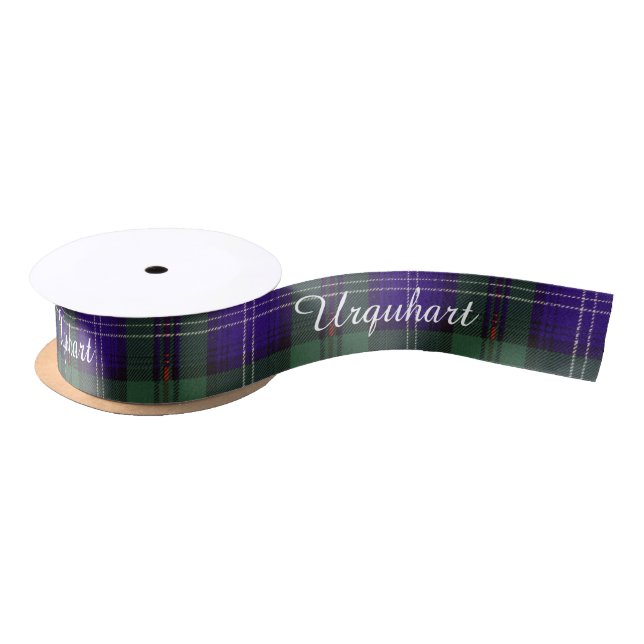 Urquhart clan Plaid Scottish tartan Satin Ribbon (Spool)