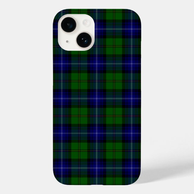 Urquhart tartan blue green plaid Case-Mate iPhone case (Back)