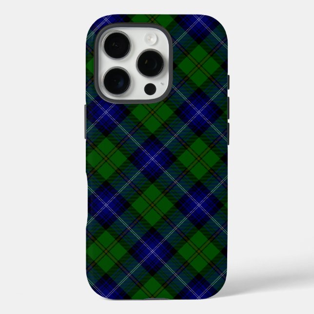 Urquhart tartan blue green plaid Case-Mate iPhone case (Back)