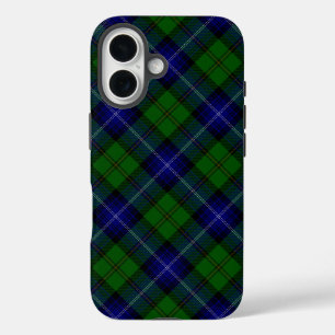 Urquhart tartan blue green plaid iPhone 16 case