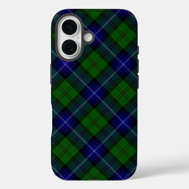 Urquhart tartan blue green plaid Case-Mate iPhone case (Back)