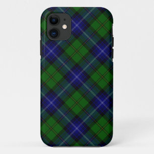 Urquhart tartan blue green plaid iPhone 11 case
