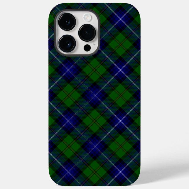 Urquhart tartan blue green plaid Case-Mate iPhone case (Back)