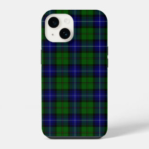Urquhart tartan blue green plaid iPhone 14 case
