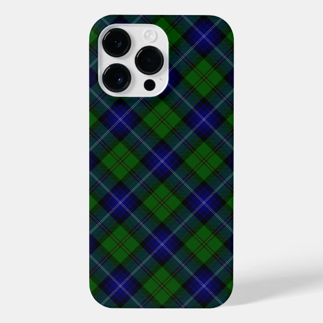 Urquhart tartan blue green plaid iPhone case (Back)