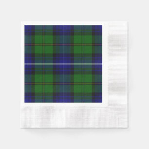 Urquhart tartan blue green plaid napkin
