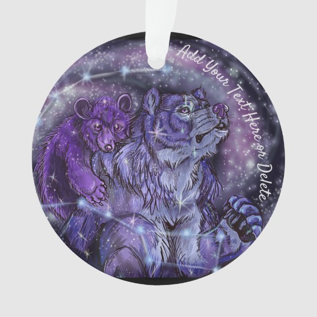 Ursa Minor and Major Bear Constellations Ornament (Front)