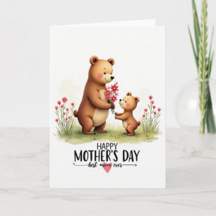Ursine Mothers Day Bouquet Card