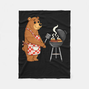 Ursu La Gratar Mici cu Mustar Mititei Funny Fleece Blanket