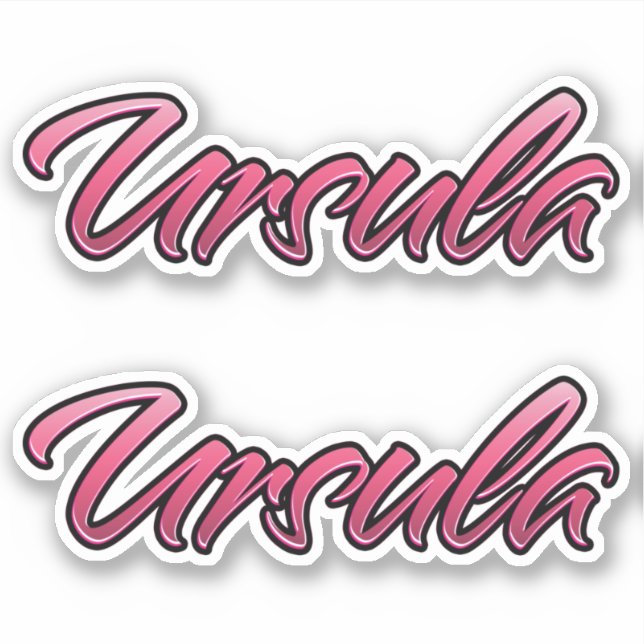 Ursula faded pink sticker Sticker Stickerset (Front)