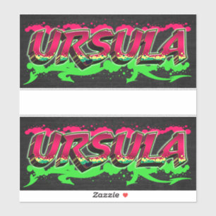 Ursula Vorname Name Graffiti Aufkleber Sticker