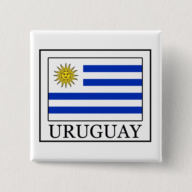 Uruguay 15 Cm Square Badge (Front)