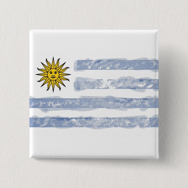 Uruguay 15 Cm Square Badge (Front)
