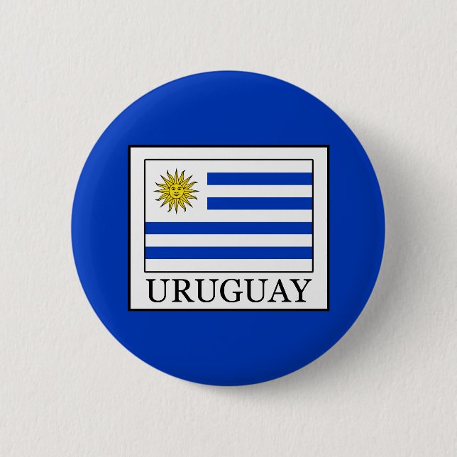 Uruguay 6 Cm Round Badge (Front)