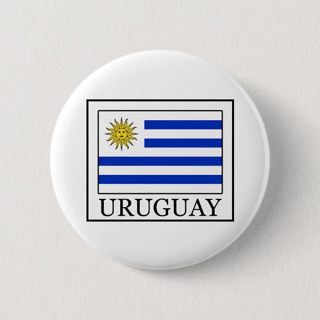 Uruguay 6 Cm Round Badge (Front)