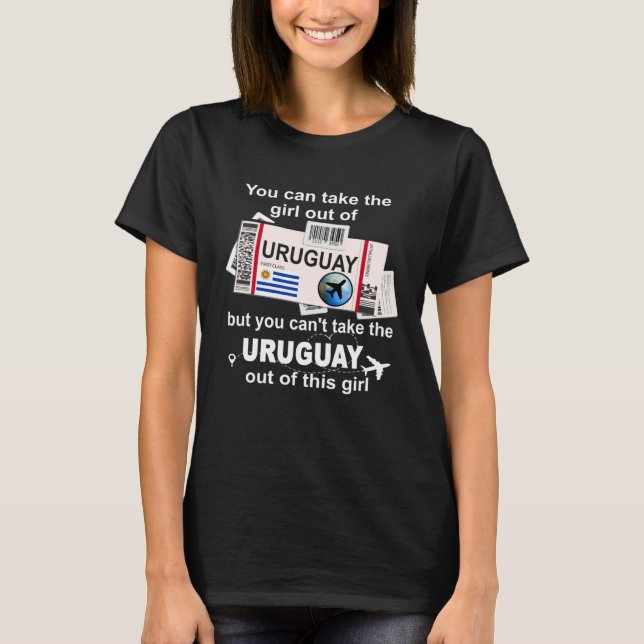 Uruguay Boarding Pass  Uruguay Girl  Uruguay T-Shirt (Front)