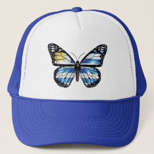 Uruguay butterfly monarch flag Tri-Blend shirt Trucker Hat