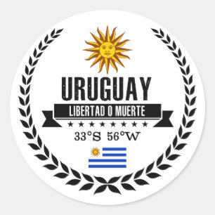 Uruguay Classic Round Sticker